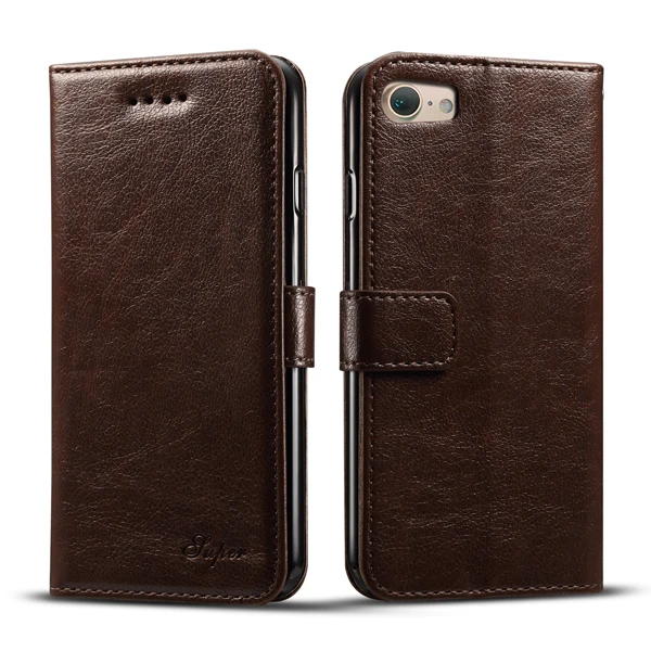 

Leather Phone Case With Card Slot For Iphone 7 in Stock, Brown, multi