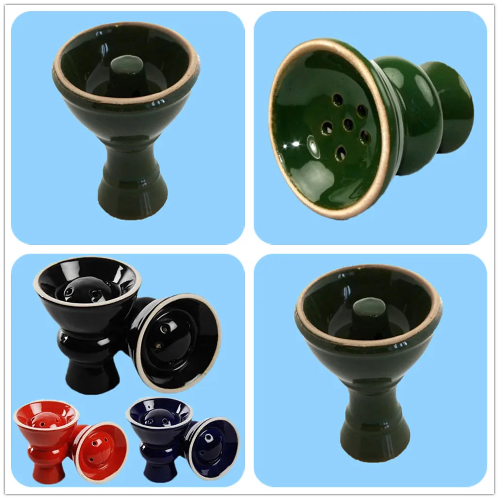 High Quality Ceramic Shisha Custom Decorative Hookah Clay Shisha Bowl