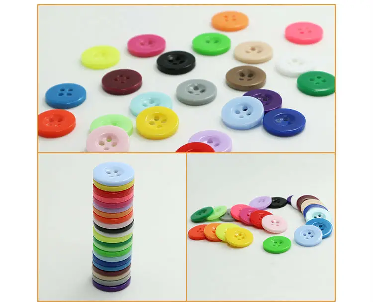 Clothes Buttons,Jackets Button Pins,Sewing Decoration,100pcs 4hole Resin  Transparent Buttons Round Sewing Shirt Button Scrapbooking You Pick Size