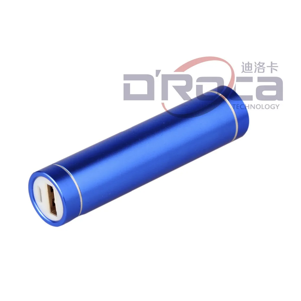 

Metal lipstick Portable Mini Power Bank with LED flash light, mobile battery charger power bank