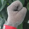 Anti-cutting metal 304 stainless steel ring mesh safety glove for slaughter safety work