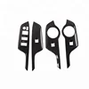 Top quality ABS forged carbon fiber POWER WINDOW SWITCH COVER right drive For CHR car interior decoration