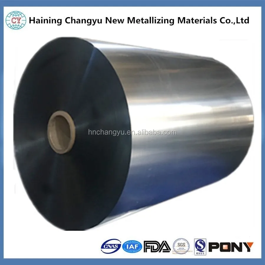 
High Corona Treatment 18mic metalized bopp film with heat sealing 