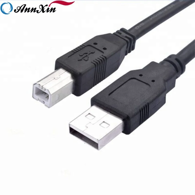 

High quality USB 2.0 A Male to B Male data charging cable for printer scanner and Hard disk, Black