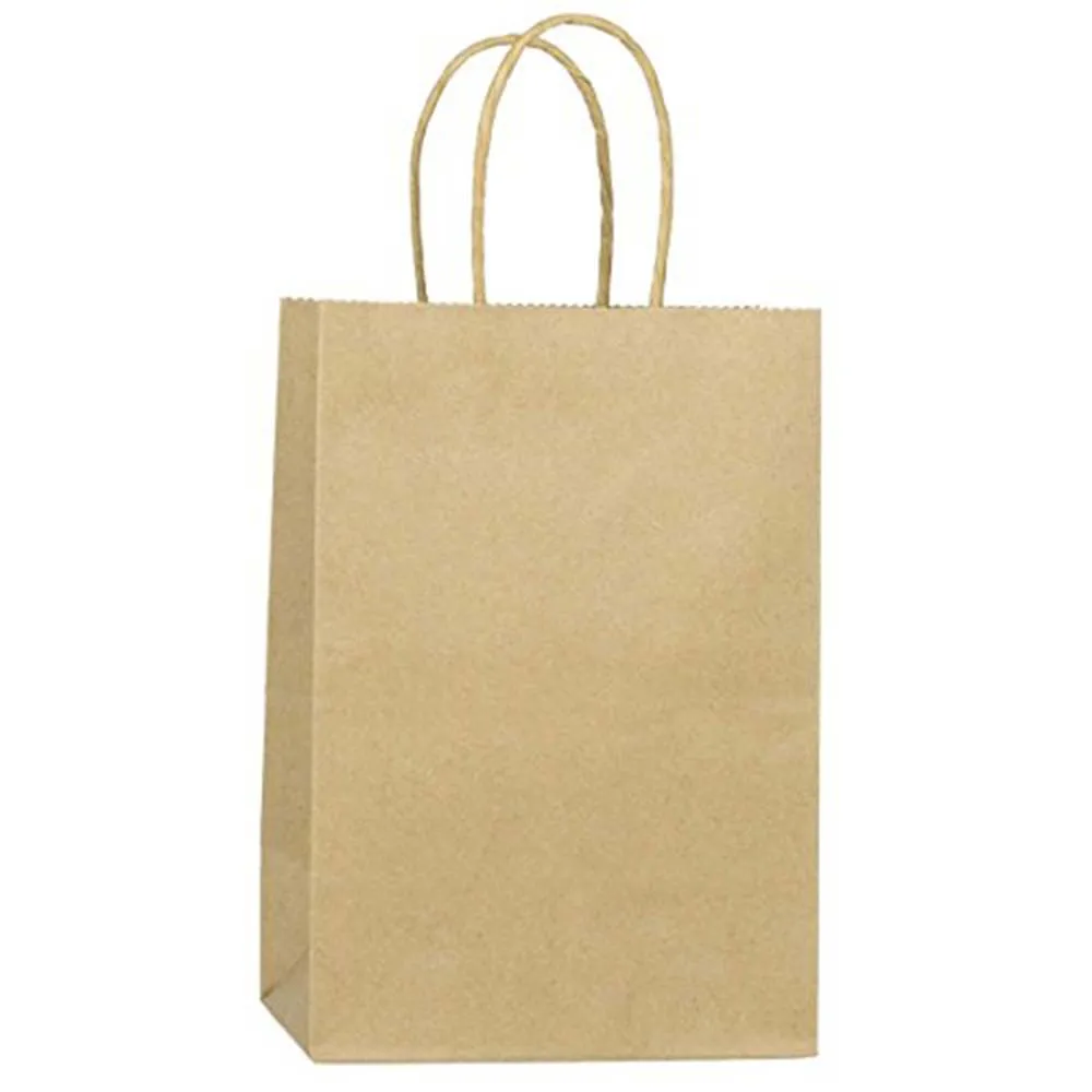 Free Sample Paper Bag Gift Bags With Handles Wholesale Brown Paper