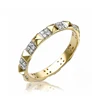 925 sterling silver dubai 24k gold jewelry pyramid eternity band cz ring