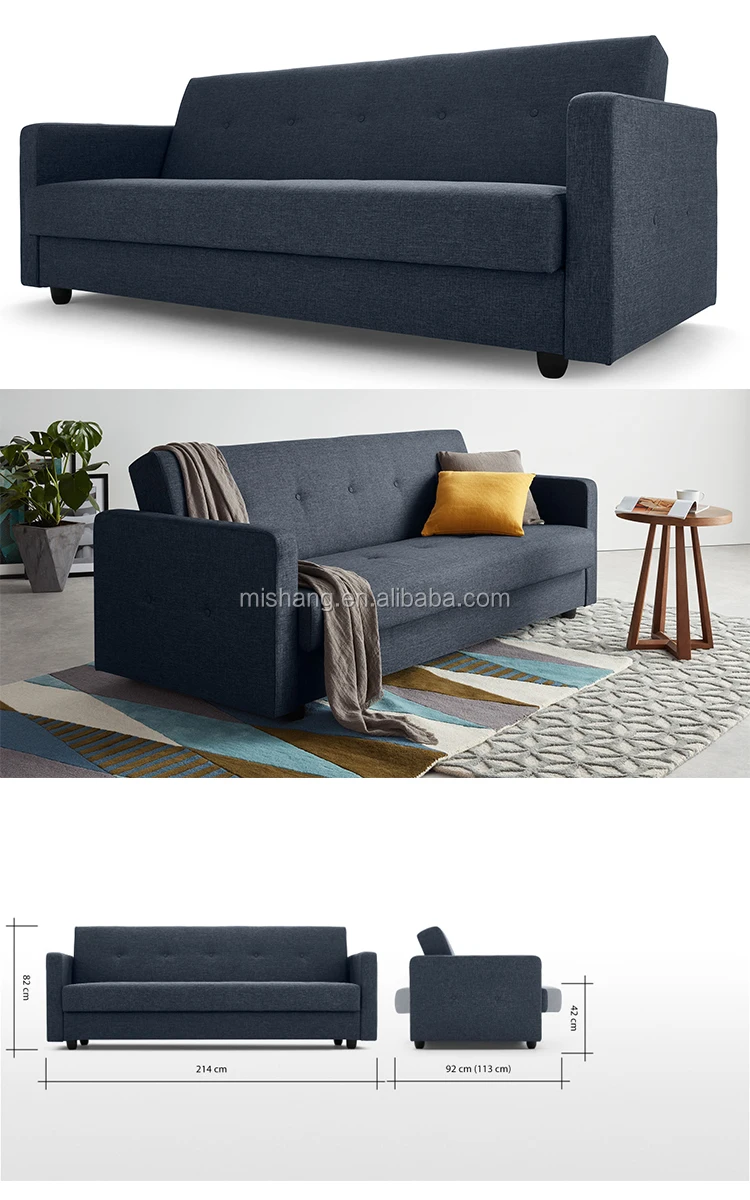 Latest Living Room Elegant Couches Navy Blue Fabric Sofa Bed Design View Kingblood Product Details From Foshan