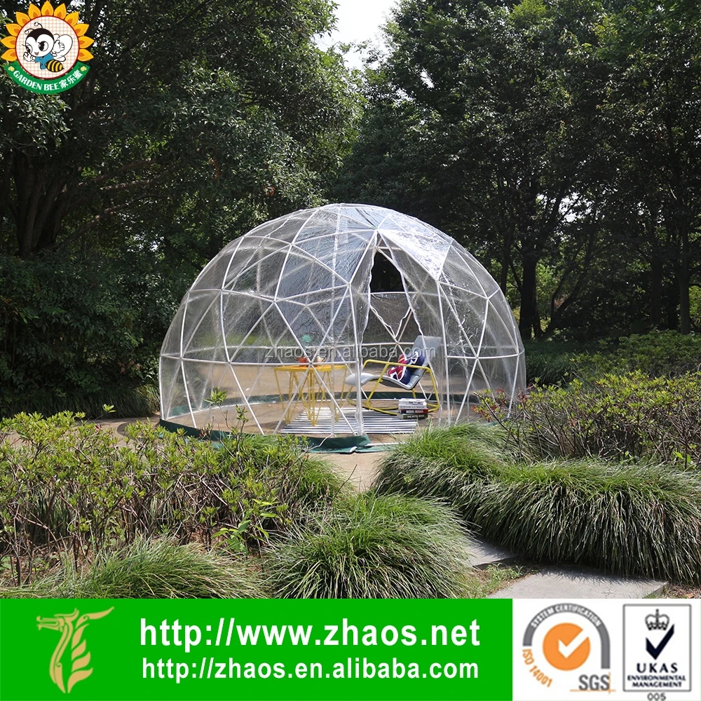 
Outdoor use high quality transparent garden dome igloo snow geodesic plastic dome house 