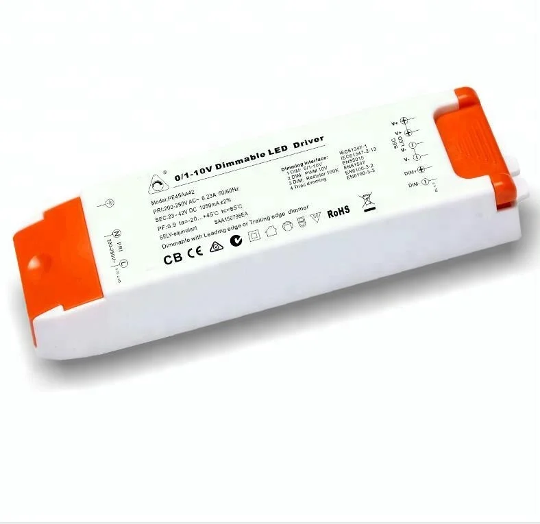 Led dimmer 0-10v PWM led Driver 100K potentiometer constant current 750ma/900ma/1050ma power supply