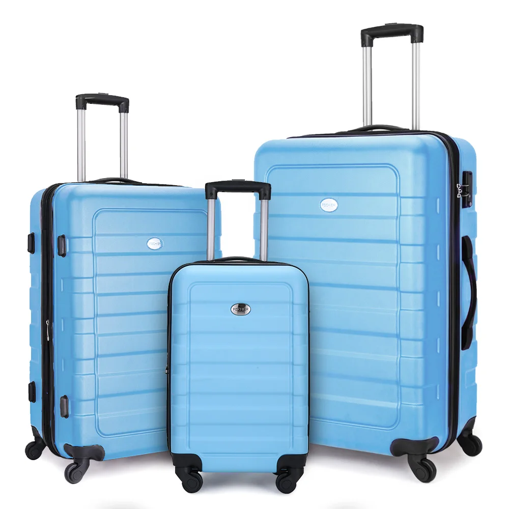 Abs Blue Trolley Case Suitcase Wheeled Luggage Sets - Buy Abs Trolley ...
