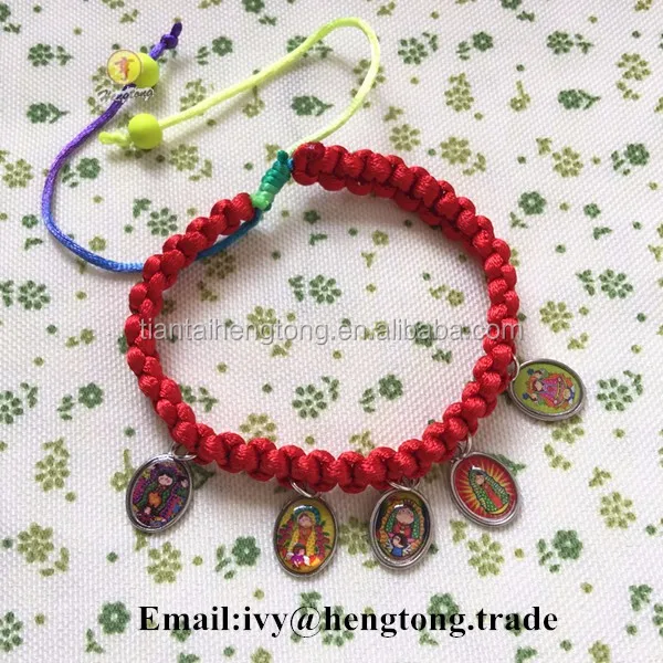 Rope Catholic Rosary Bracelet Cord Rosary Bracelet With Epoxy Baby