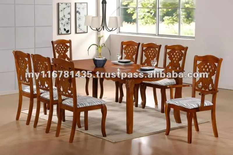 Juego De Comedor De Madera Con Tallado Diseño (j25) 1 + 8 - Buy ... Juego De Comedor De Madera Con Tallado Diseño (j25) 1 + 8 - Buy ...