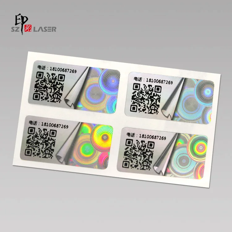 Anti-counterfeit Custom Hologram Stickers With Unique Qr Code - Buy ...