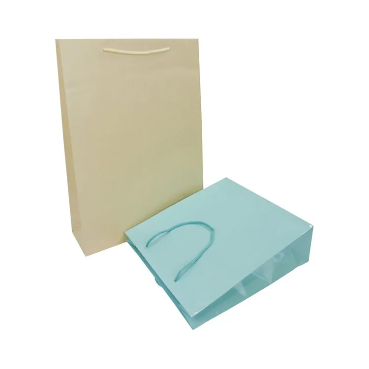 Wholesale Dumb Bright Film Recycled Kraft Paper Bag Solid Color Craft Paper Bag