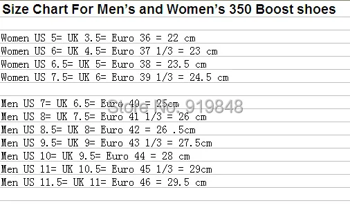 yeezy size guide womens