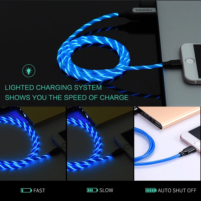 Smart Intelligent Cheap Led Lighted Light Up Visible Flow Glowing Fast