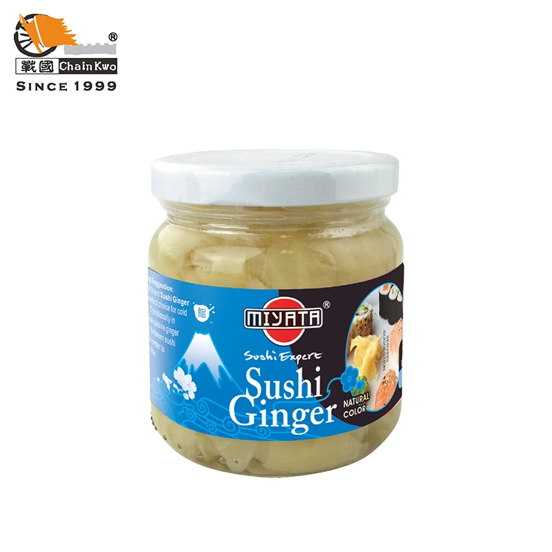 
Hot sale Japanese ginger pickled yellow sushi ginger with plastic bag 1kg 