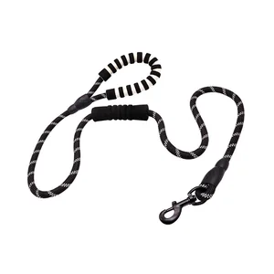 Image of Pet products reflective multicolor round dog leash for large dogs