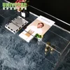 UNIVERSE lucite modern peekaboo console rug acrylic nesting coffee tables