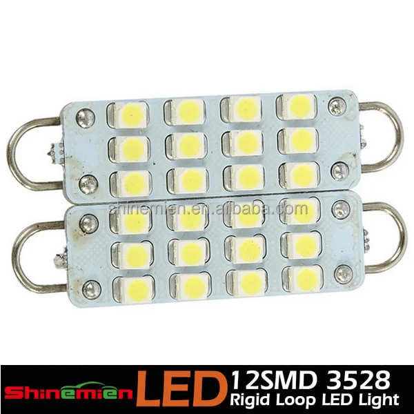 White 44mm 211 Rigid Loop 1210 LED Bulbs For Map Dome Reading Light,Door Light,Trunk Area Light