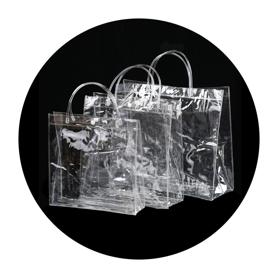 

wholesale cheap price clear pvc tote shopping bag