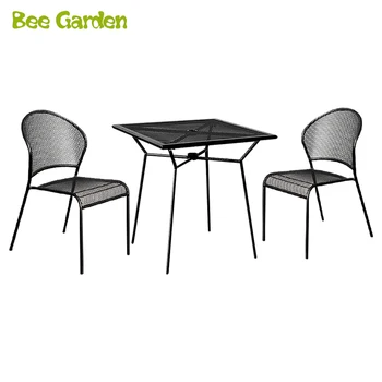 3 piece wrought iron patio set