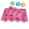 hot sale silicone round shape 8 cavity soap mold soft cake mold