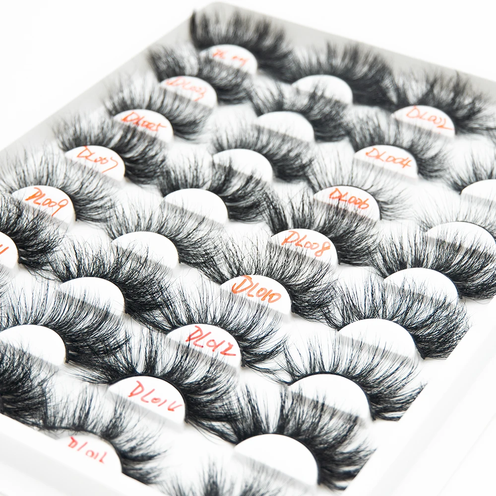Wholesale custom 25mm 27mm 3d mink lashes 25mm 27mm eyelashes With Custom Packaging