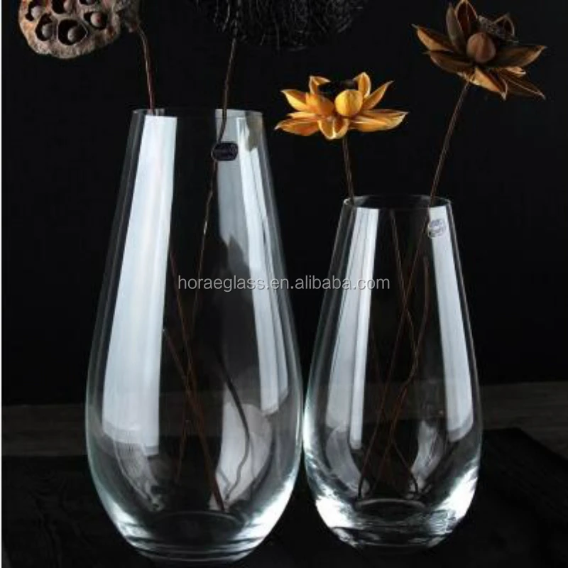 High Quality Crystal Glass Vase,Hot Sale Drum Type Recycled Glass
