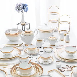 Image of Guangzhou Wholesale Hotel Bone China Square Dinner Set~