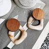 Fashion Big Resin Drop Earrings For Women 2019 New Korea Square Earrings Trendy Wood Geometric Jewelry