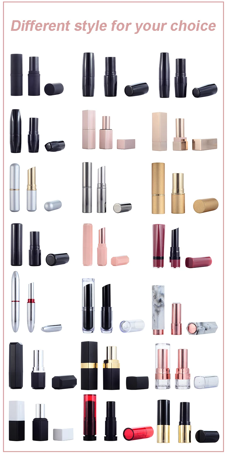 flat square rose gold lipstick container luxury lipstick tube