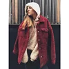 Women's Coat Casual Lapel Fleece Fuzzy Faux Shearling Zipper Warm Winter Oversized Outwear Jackets