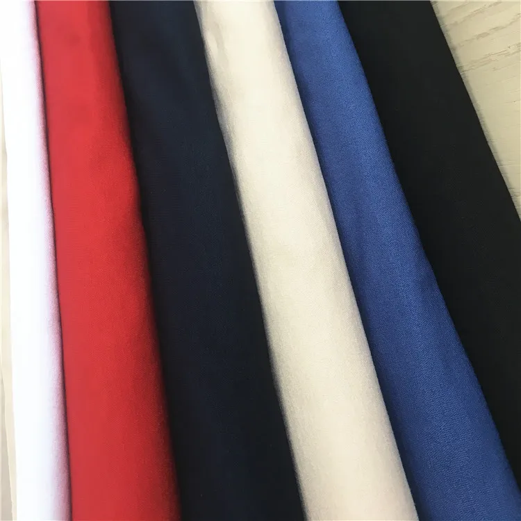 Textile Plain Dyed R/n Stretch Bengaline Fabric Woven Spandex Twill ...