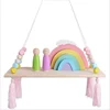 Manufacturer direct sales of explosive children's room household ornaments wall decoration solid wood single-layer beads with fr