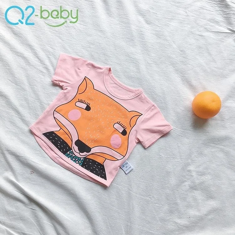 
Factory custom casual cotton cute animal pattern baby boy o-neck t-shirt 1956 