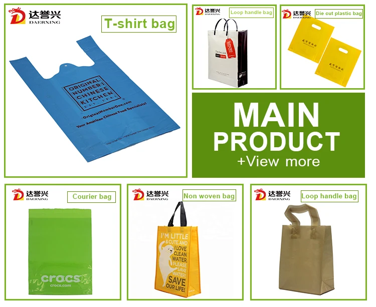 Custom Plastic Shopping Bag Wholesale Packaging Biodegradable Plastic