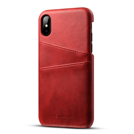 

Leather Case with Card Slot For iPhone X/XS /7/8 Case Phone Cover, Black;blue;gray;brown;red;white.or custom