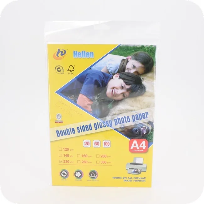 High Glossy Photo Paper A4 Inkjet Photo Paper Double Sided A4 180gsm Paper Dieser Laden 7222