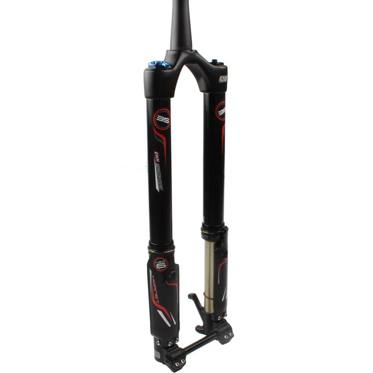 

MEROCA MTB DNM USD-6 AM FR mountain bike shock absorber air suspension bicycle fork 26 27.5 29 inch, Black