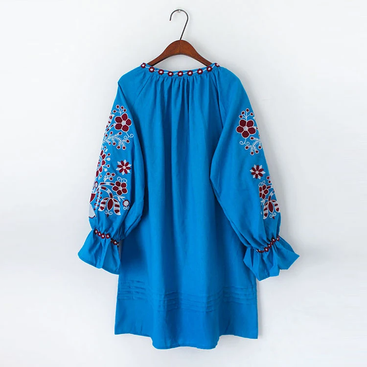 Moli Wholesale Clothing Embroidered Vintage Flora Boho Style Peasant Mexican Dress - Buy ...