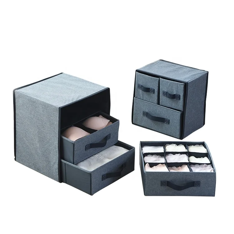 

Storage Boxes Bins with Divider Cardboard Storage Box Drawer Multipurpose Fabric Customized Clothing Organizer Modern Rectangle