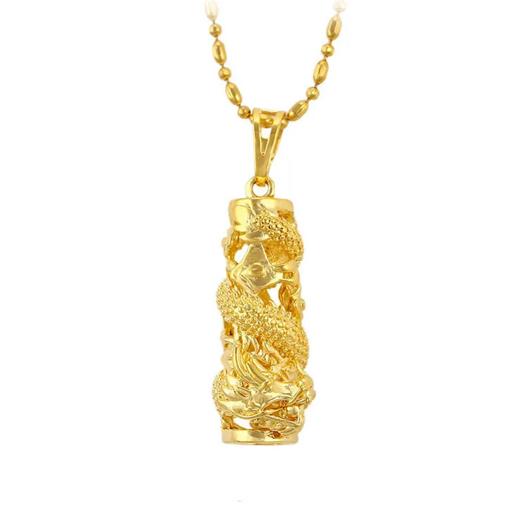 

Xuping jewellery gold 24K classical design Chinese dragon pendant jewelry for men