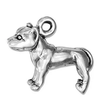 Yiwu Pabrik Jual Paduan Logam Pit Bull Terrier Dog Charm Pet Dog