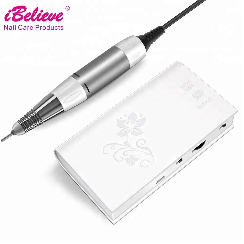 

New arrival cordless and rechargeable can use as a power bank nail drill machine, White black red