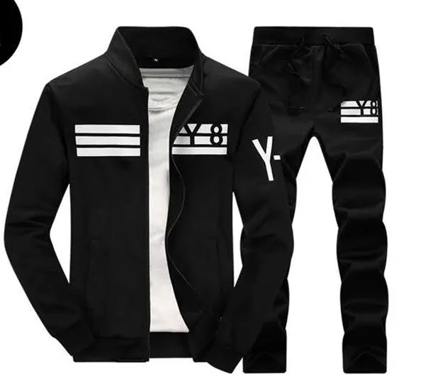Men s Spring and Autumn Leisure Sports Suit Youth Health Coat Men's Student Baseball Suit Set