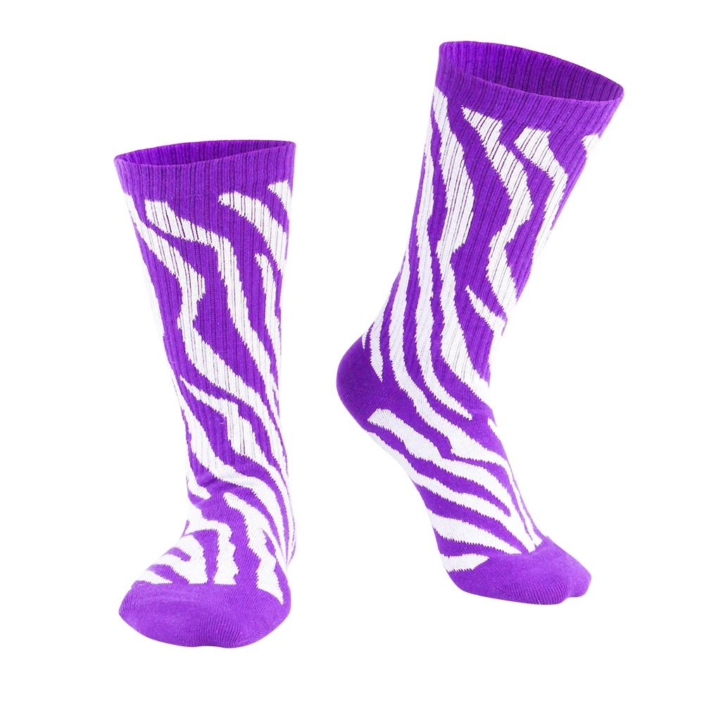 Pair Of Print Socks Custom Vintage Zebra Pattern Socks