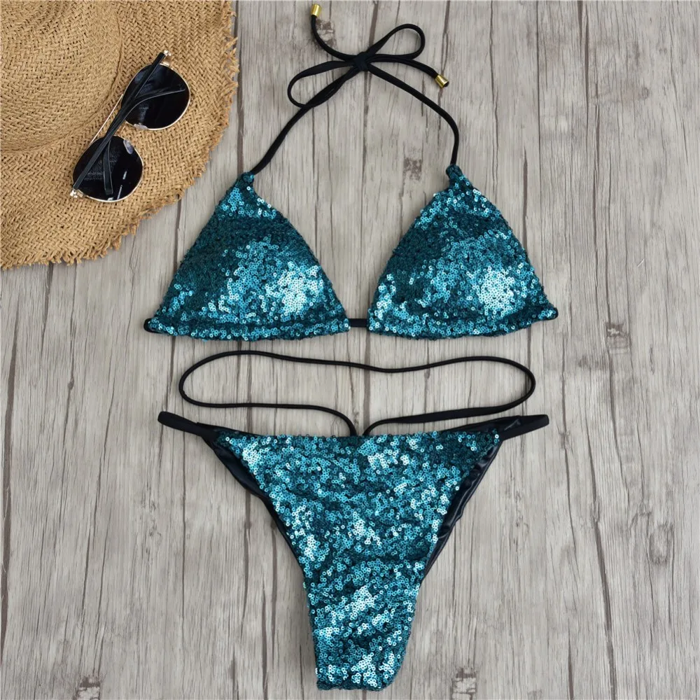 glitter bikini set