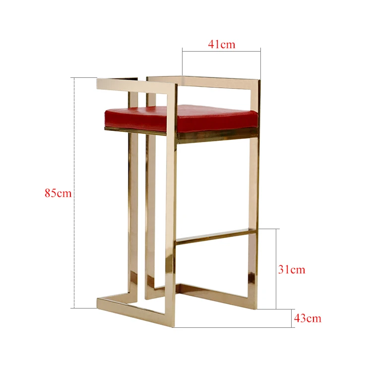 Stool bar, customize bronze color stainless steel metal bar stool