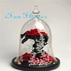 Long term storage natural unique gifts beauty and beast preserved rose in glass dome